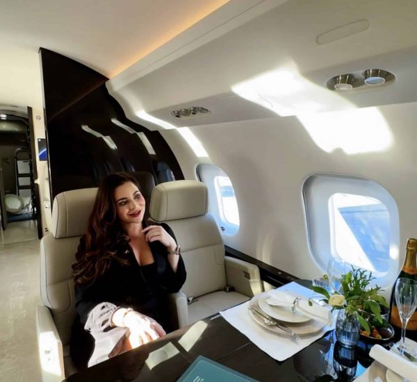 Ana in private jet